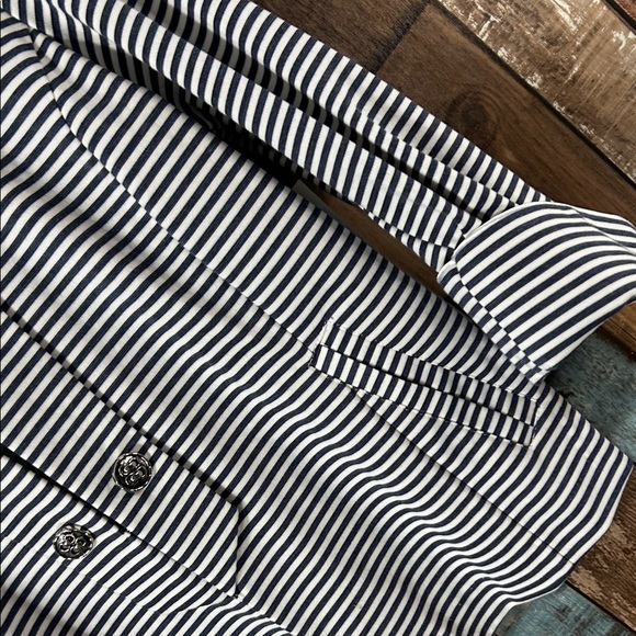 Erin  London Blue and White Striped sailorWomen's Jacket - Picture 14 of 16